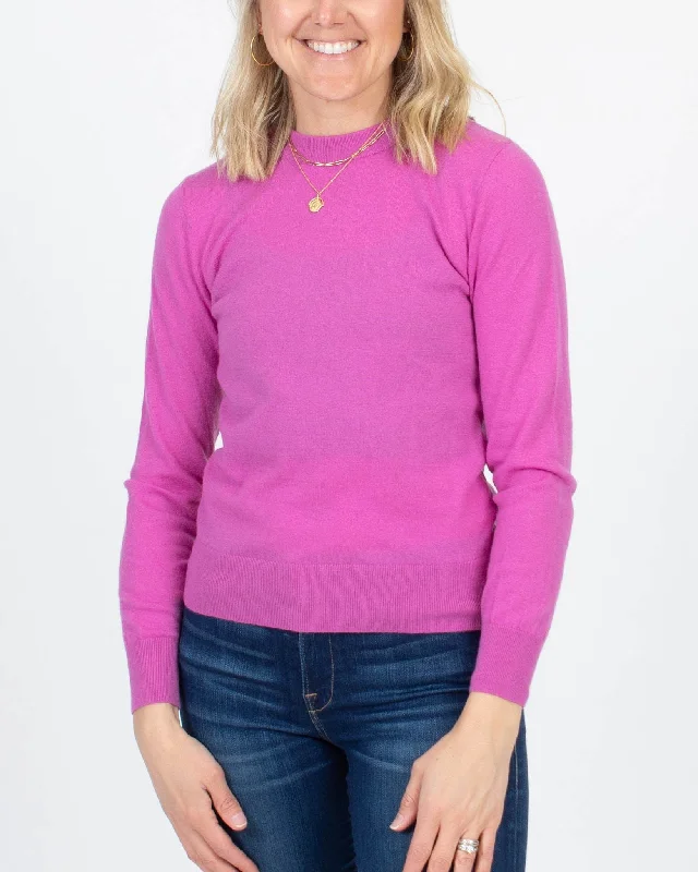 Pink Classic Crew Sweater Casual Formal Business