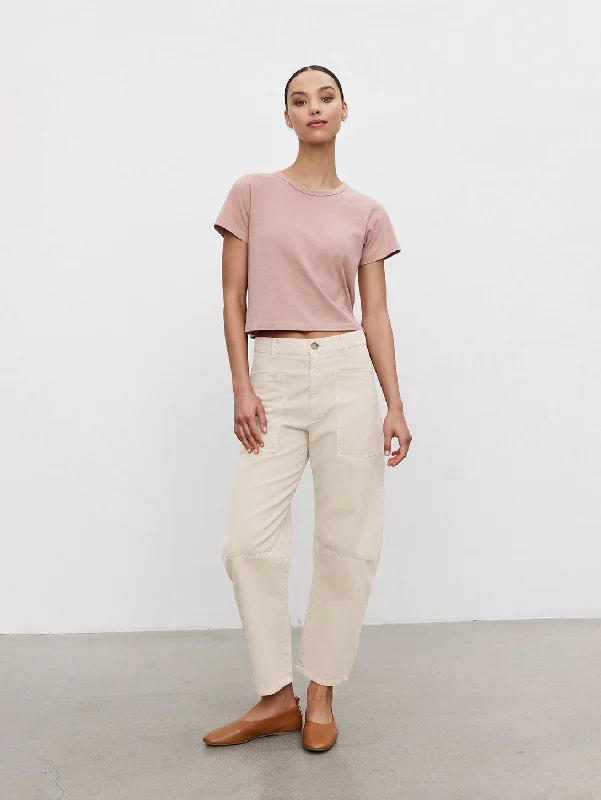 Brylie Twill Pant - Shale Formal Linen Trousers