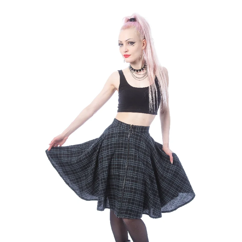 ISADORA SKIRT - GREY CHECK wrap skirt elegant